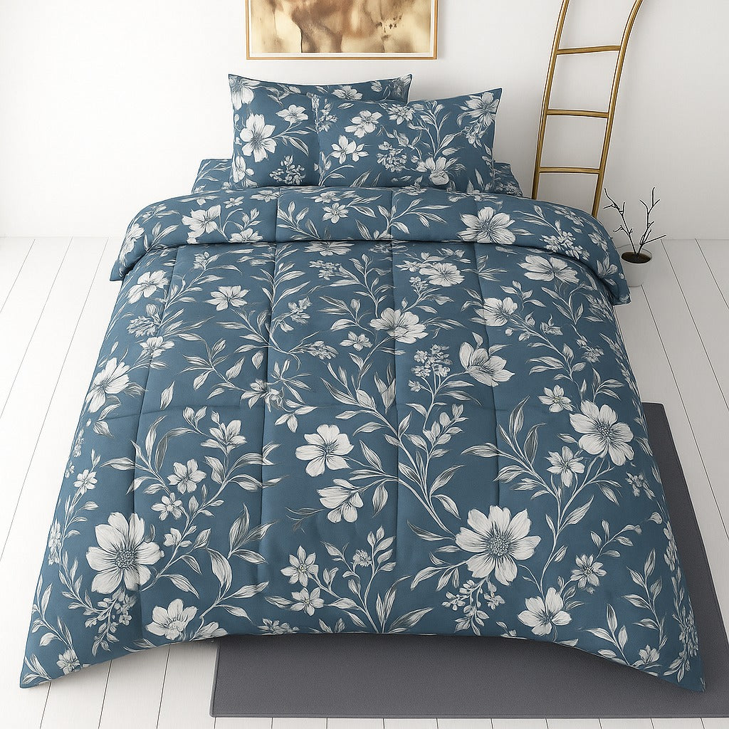 Lotus- 3pcs Single Quilt Cover Set (Without Filling)