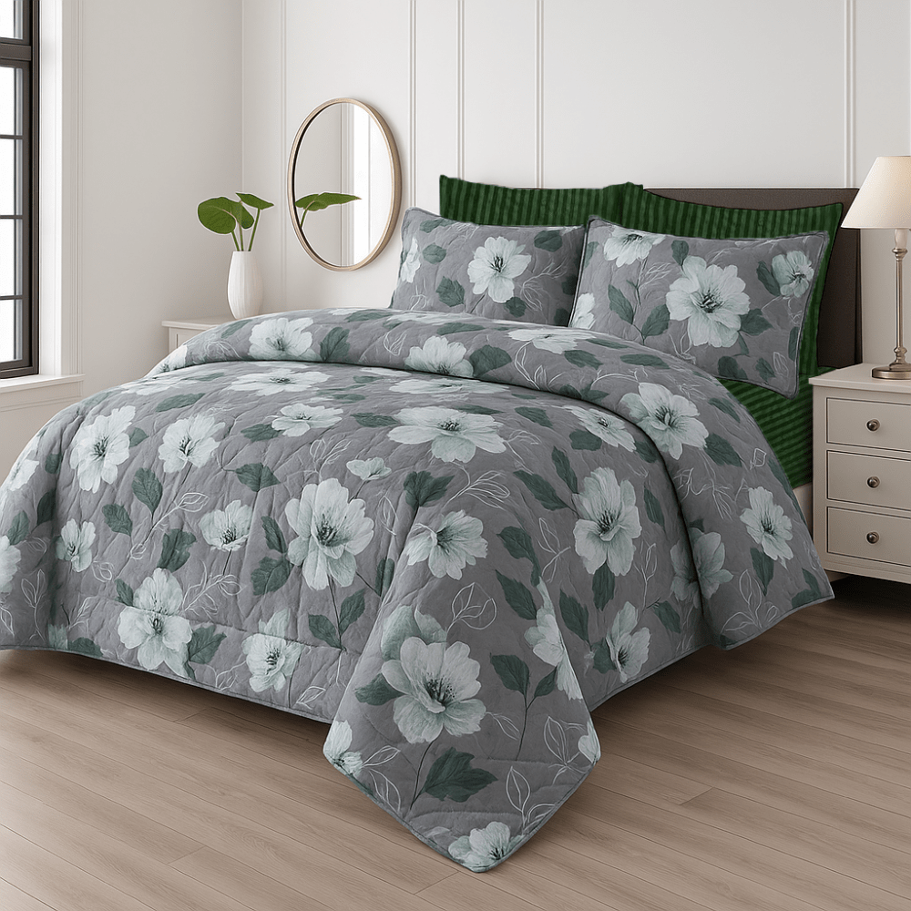 Charlotte - Premium Pure Cotton 6pcs Comforter Set - Zaraish.com
