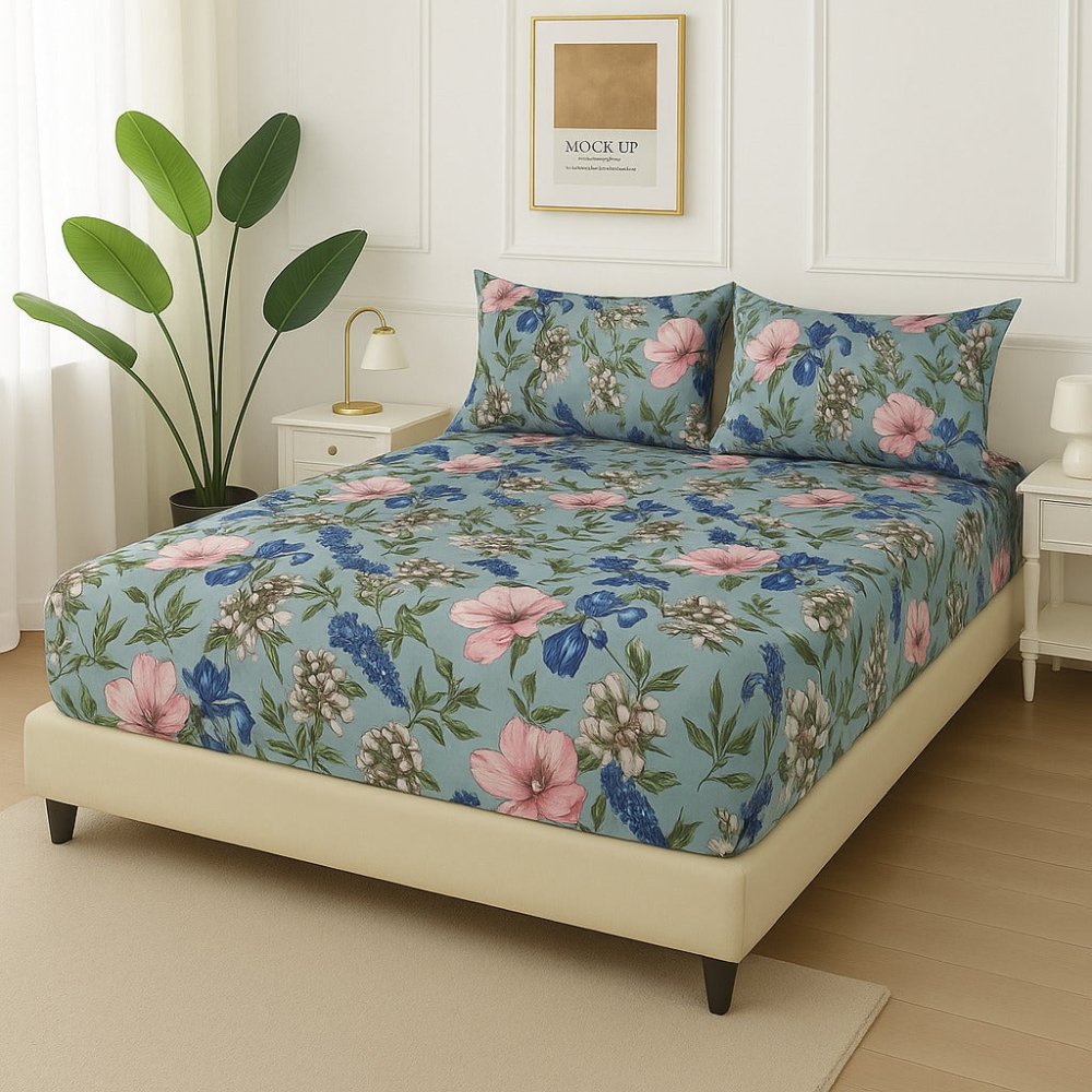 Pink Daisy - Fitted Bedsheet Set - Zaraish.com