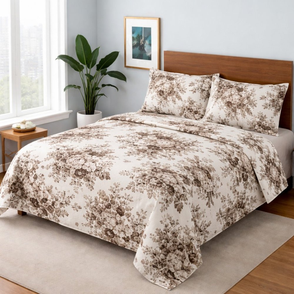 Skin Rose - Bedsheet With 4 Pillow Covers - Zaraish.com
