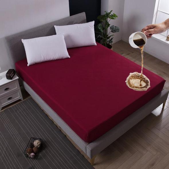 Waterproof Terry Mattress Protector( Maroon) - Zaraish.com