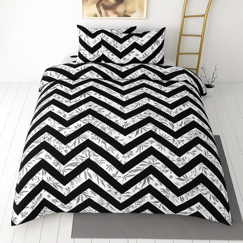 Zigzag- 3pcs Single Quilt Cover Set (Without Filling)