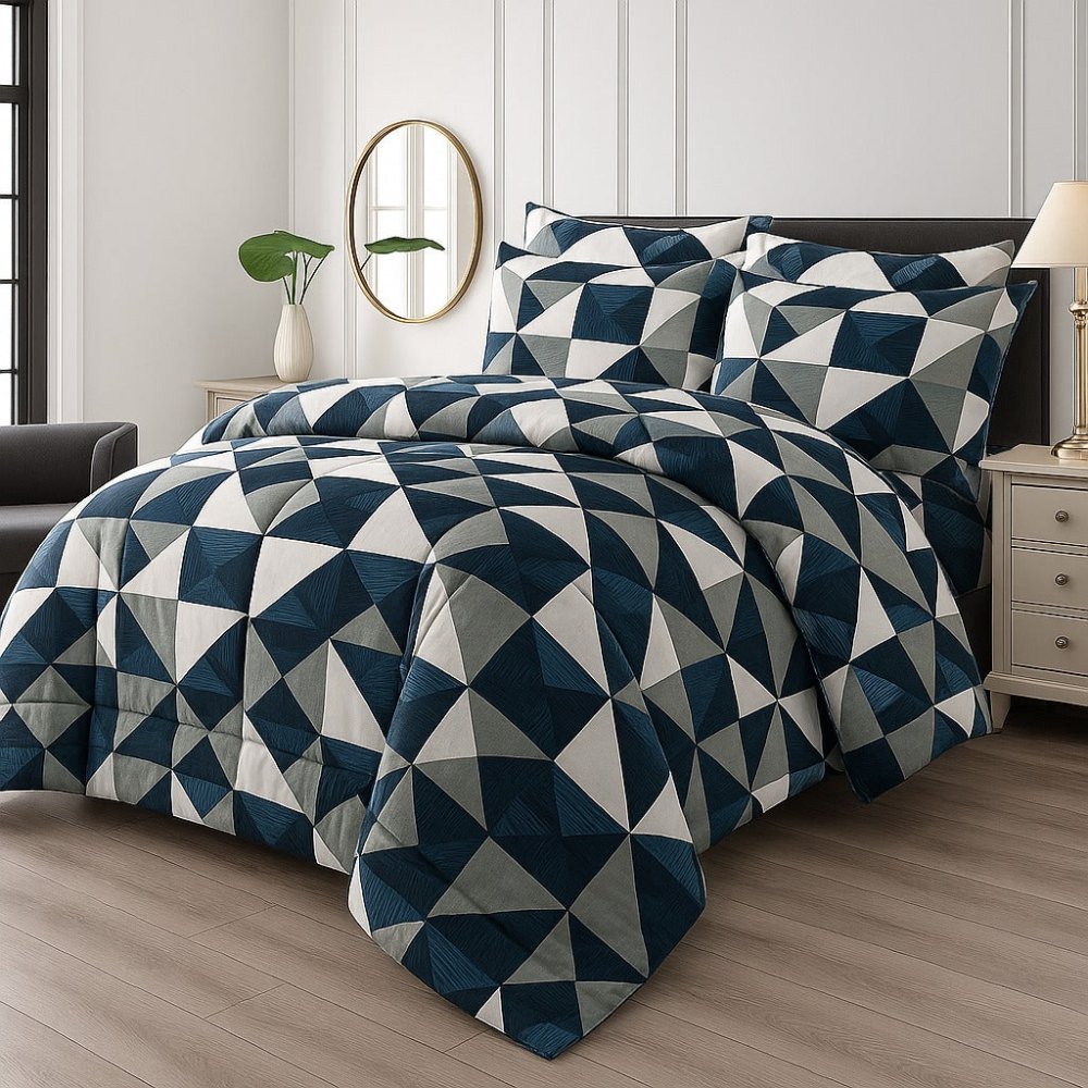 BLUE TUKRI - WINTER RAZAI Set (HEAVY FILLING) - Zaraish.com