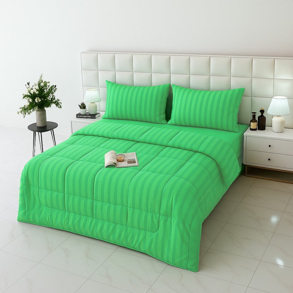 Green Stripe - WINTER RAZAI Set (HEAVY FILLING) - Zaraish.com
