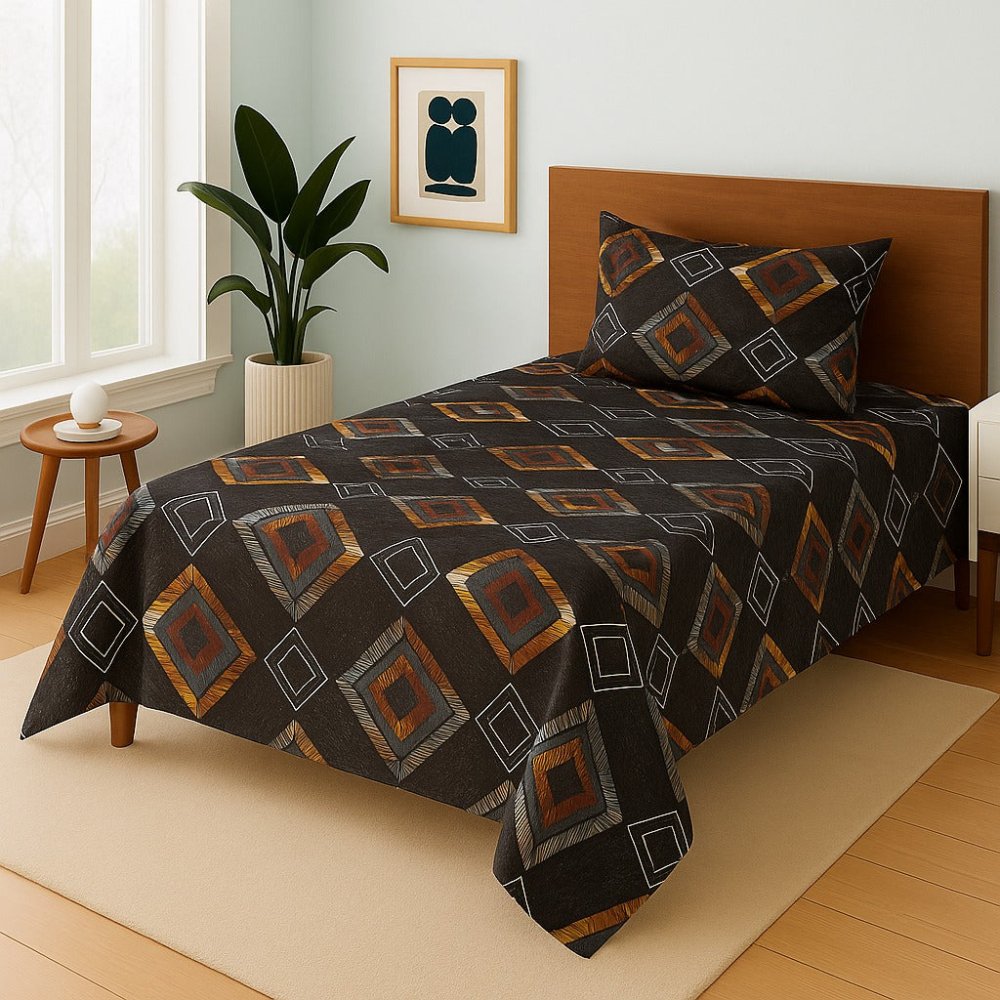 Multi Square - Single Bedsheet Set - Zaraish.com