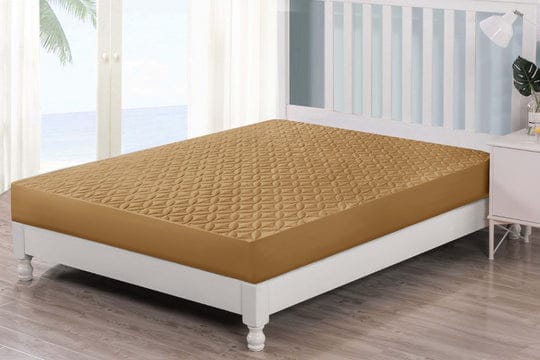 Quilted Waterproof Mattress Protector - Beige - Zaraish.com