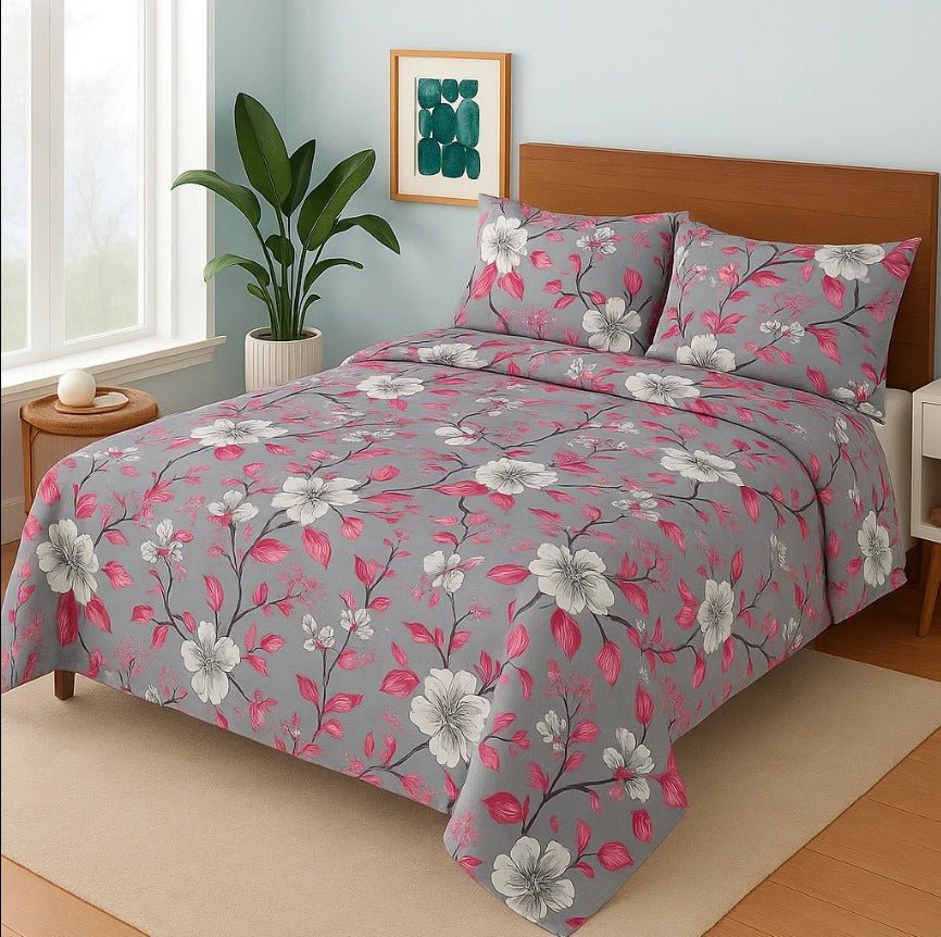 Red LIlies - Bedsheet Set - Zaraish.com