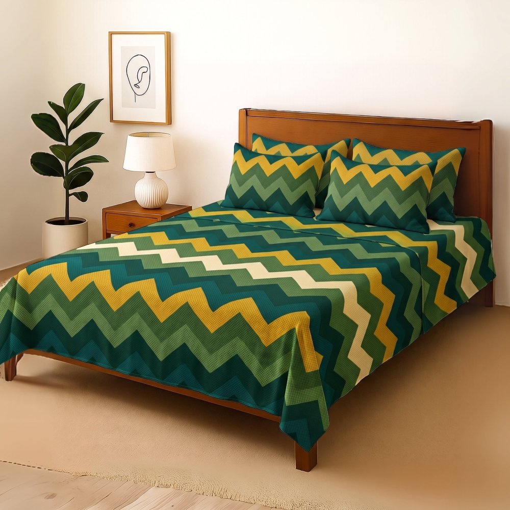 Tiktok - Bedsheet With 4 Pillow Covers - Zaraish.com