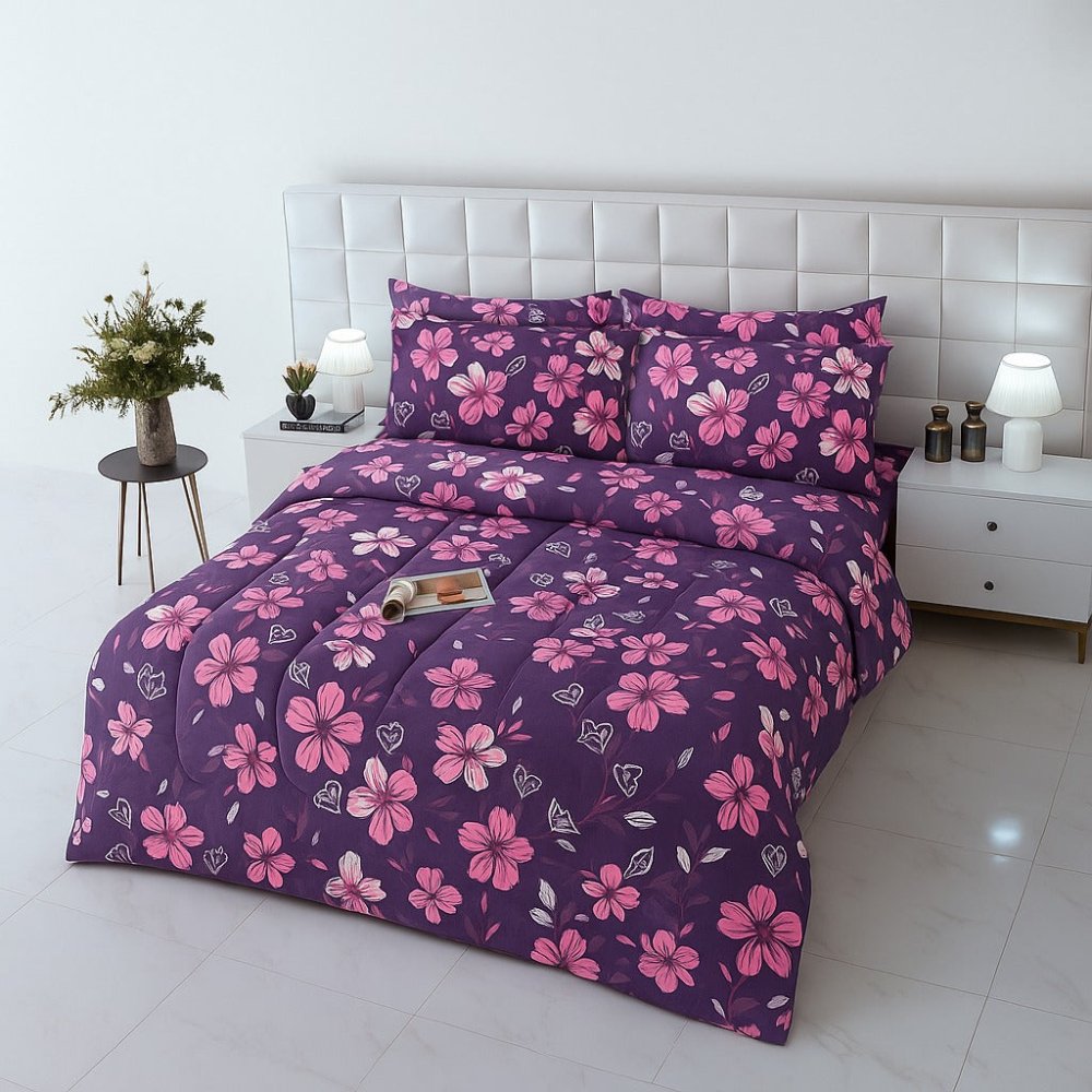 TULIP FLOWER - WINTER RAZAI Set (HEAVY FILLING) - Zaraish.com